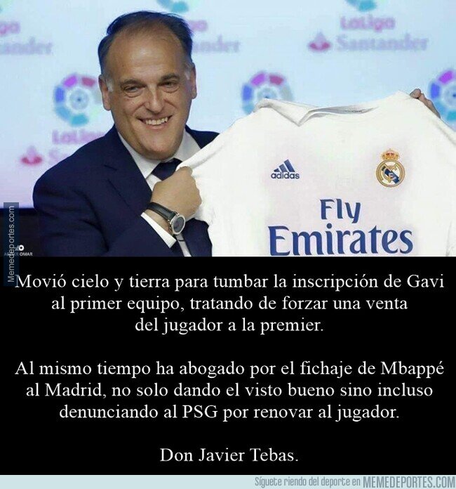1201409 - ¿Cuándo fichó el Madrid a Tebas como director deportivo?