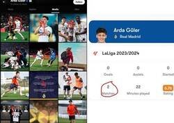 Enlace a Arda Guler tiene más posts en Instagram con el Madrid que partidos jugados con el Madrid