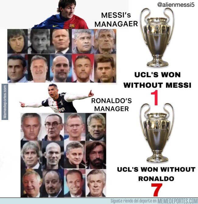 1201798 - ¿Qué hicieron los entrenadores de Messi y Cristiano sin ellos?
