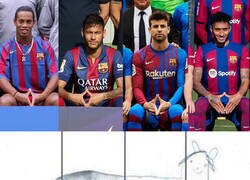 Enlace a Cómo se ha ido devaluando este gesto en las fotos del Barça