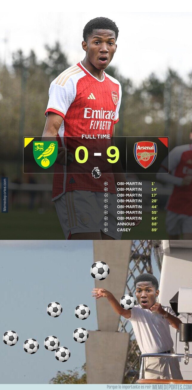 1203956 - Este Sub-18 del Arsenal le metió siete goles al Norwich City