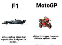 Enlace a Moto GP vs F1