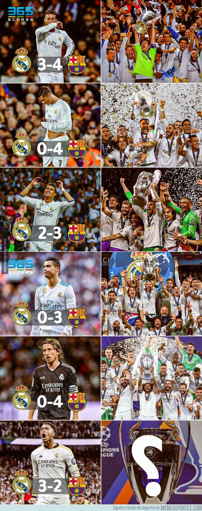 1204017 - El Madrid solo gana la Champions cuando el Barça gana en el Bernabéu. Malas noticias, madridistas