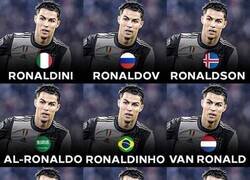 Enlace a Ronaldo en diferentes países