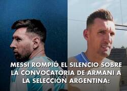 Enlace a Messi rompe el silencio sobre la convocatoria de Franco Armani