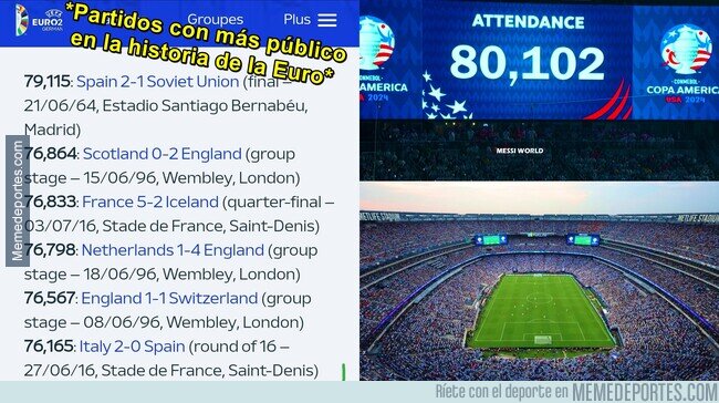1207275 - El último partido de Argentina tuvo más público que cualquier otro en la historia de la Eurocopa
