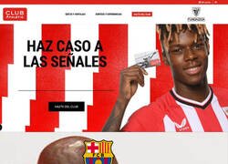 Enlace a El Athletic utiliza la imagen de Nico en su web para los abonos de esta temporada