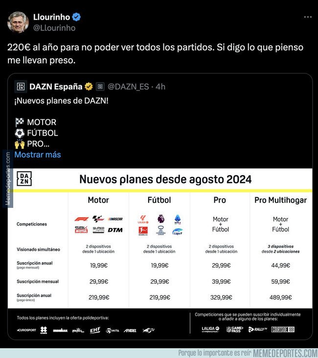 1208806 - Polémica por los nuevos precios de DAZN