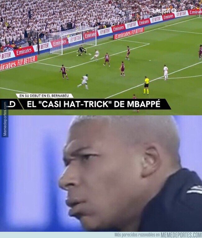 1209365 - ¡Que cerca! Mbappé estuvo solo a 3 goles de marcar un hattrick.