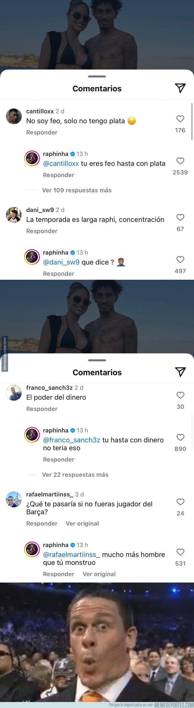 1210009 - Así se picó Raphinha con unos trolls de Instagram