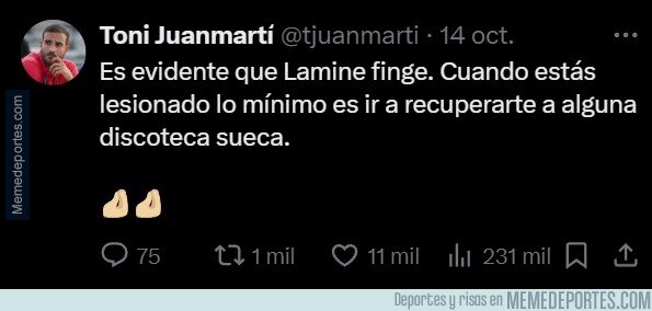 1211246 - Lamine claramente finge