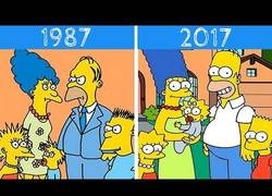 Enlace a Los Simpson / Antes y después 1987 - 2017