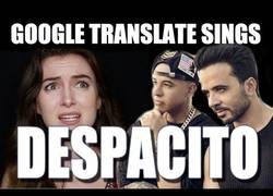 Enlace a 'Despacito' con letras en inglés por traductor Google