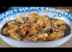 Enlace a Langostinos con ajo en salsa de ostras