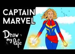 Enlace a El origen de la Capitana Marvel #CaptainMarvel, por Draw My Life en Español