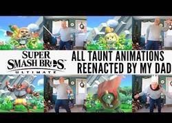 Enlace a Un padre imita muchas de las animaciones que salen en Super Smash Bros. Ultimate