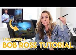 Enlace a Artista Disney sigue un tutorial de Bob Ross