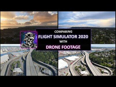 Comparando imágenes de Flight Simulator 2020 con la de drones sobrevolando ciudades