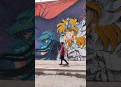 Enlace a Increíble mural de Los Caballeros del Zodiaco en México