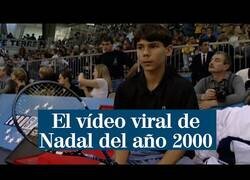 Enlace a El vídeo de Rafa Nadal ganando un torneo con 14 años