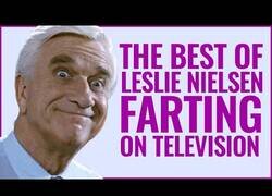 Enlace a Leslie Nielsen tirándose pedos en televisión