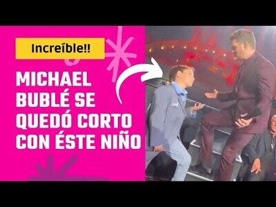 Un niño se convierte en el protagonista en un concierto de Michael Bublé