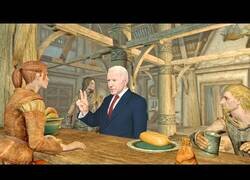 Enlace a Joe Biden y Nancy Pelosi se encuentran en Skyrim