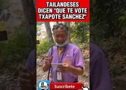 Enlace a Tailandeses diciendo 'Que te vote Txapote Sánchez'
