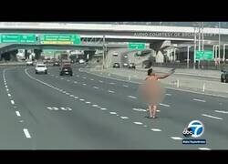 Enlace a Mujer desnuda dispara a conductores en mitad de la autopista