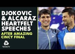 Enlace a Conmovedor discurso: Djokovic y Alcaraz ríen y lloran tras la épica final de Cincinnati
