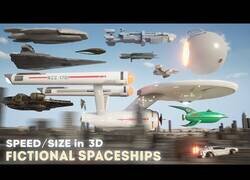 Enlace a Comparación 3D del tamaño y la velocidad de algunas naves espaciales ficticias