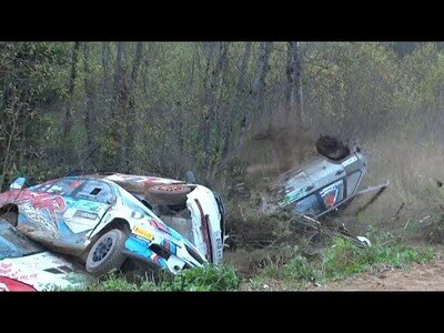 Curva fatal en un circuito ruso de Rally