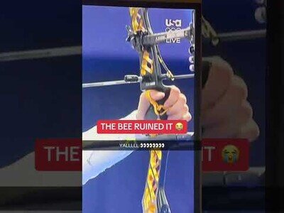 Abeja arruina un lanzamiento de tiro con arco en los Juegos Olímpicos