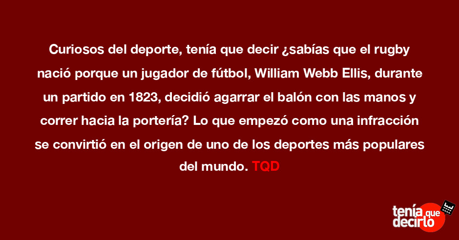 Tenía que decirlo / Curiosos del deporte, tenía que decir ¿sabías que ...