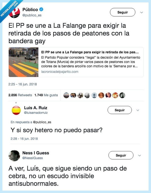 490205 - Se le cae un poco de homofobia en un tuit y el azote de Twitter recae sobre él, por @NessIGuess
