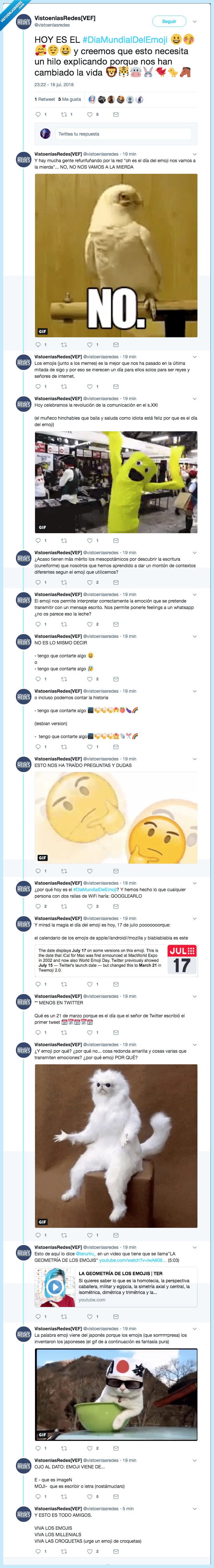 Vef Visto En Las Redes Hoy Es El Dia Mundial Del Emoji Y Hemos Hecho Un Hilo Explicando Porque Es Un Dia Tan Importante