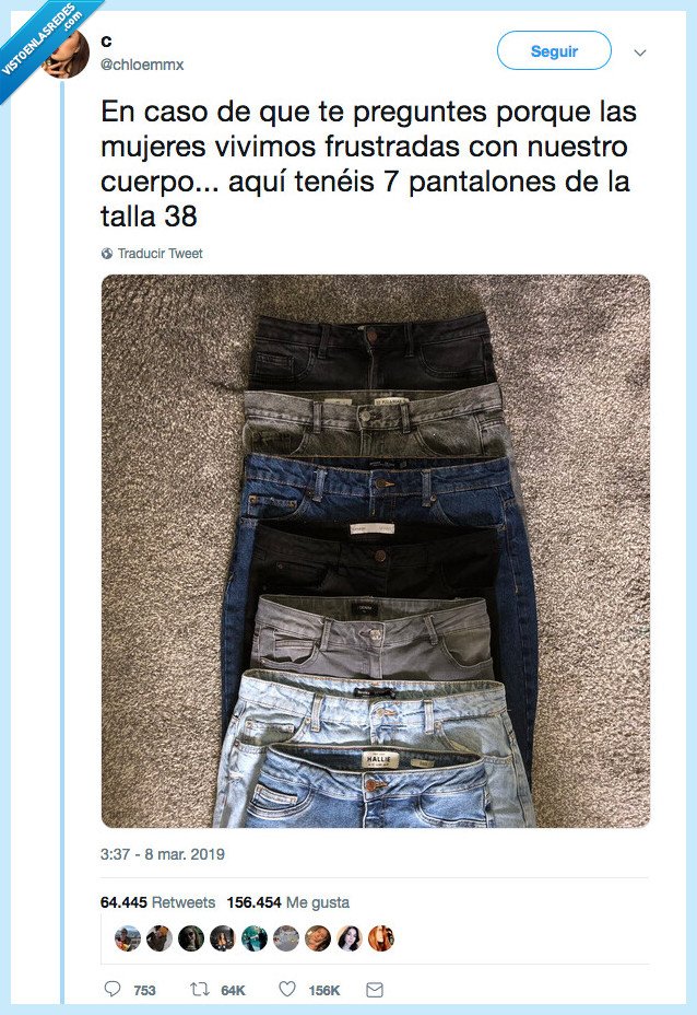 7 pantalones de la misma talla y ninguno son iguales por chloemmx