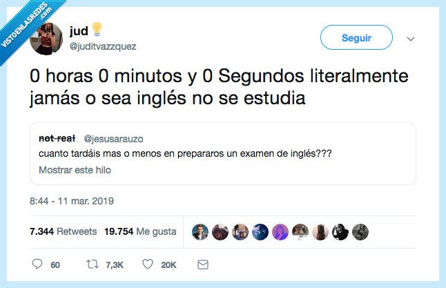 estudiar,suspender,inglés