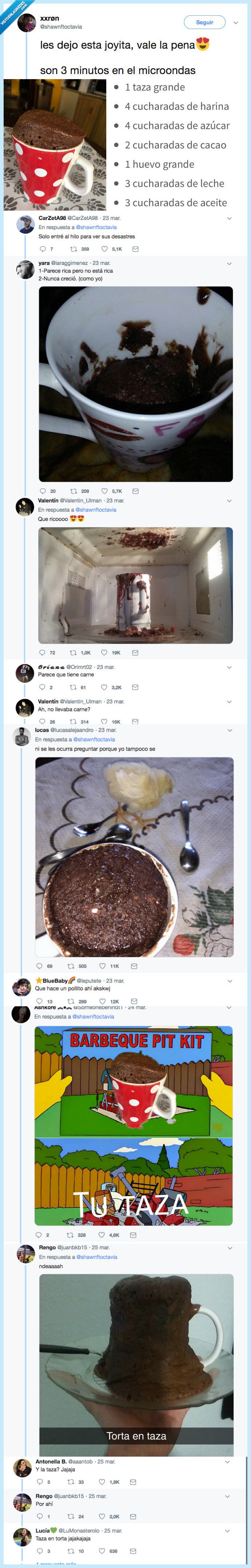 513260 - Brownie en el microondas: lo que parece una receta fácil acaba siendo un desastre para todo Twitter, por @shawnftoctavia