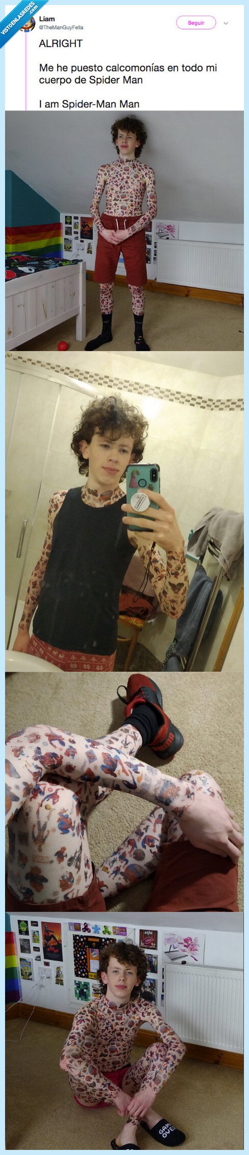 Spider Man -Man,spider man man,tatuaje,calcoman&iacute;a