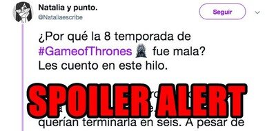 517091 - ¿Por qué está siendo la última temporada de GOT una p*ta mierda?, por @Nataliaescribe