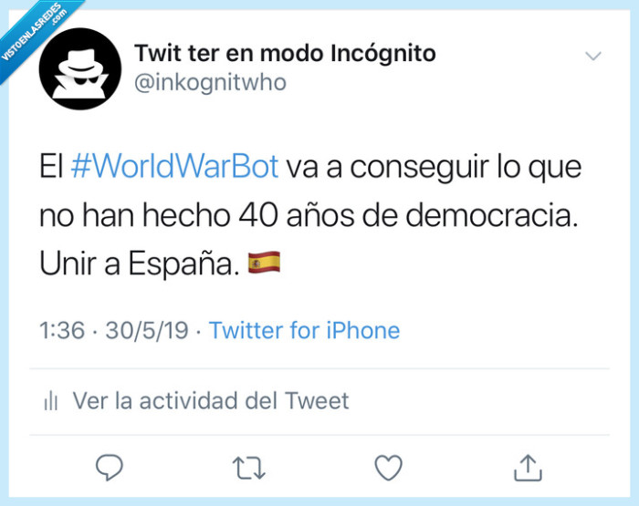 WorldWarBot,España,Spain,Twitter,Guerra,Españita
