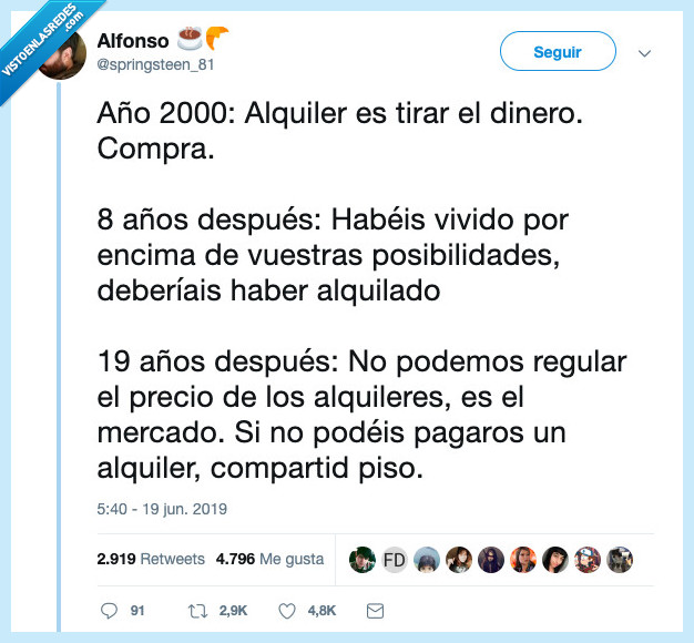 quedar,pisos,alquiler,gente joven