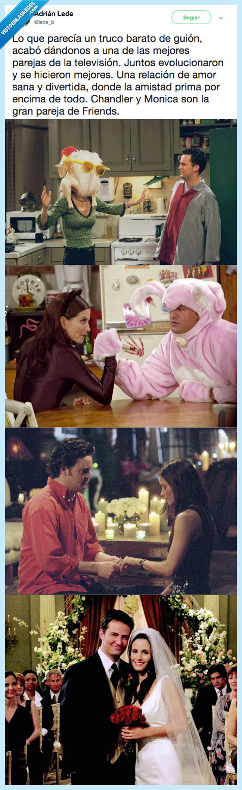 520700 - No tenemos pruebas pero tampoco dudas de que Monica y Chandler son la mejor pareja de la TV,por @lede_b