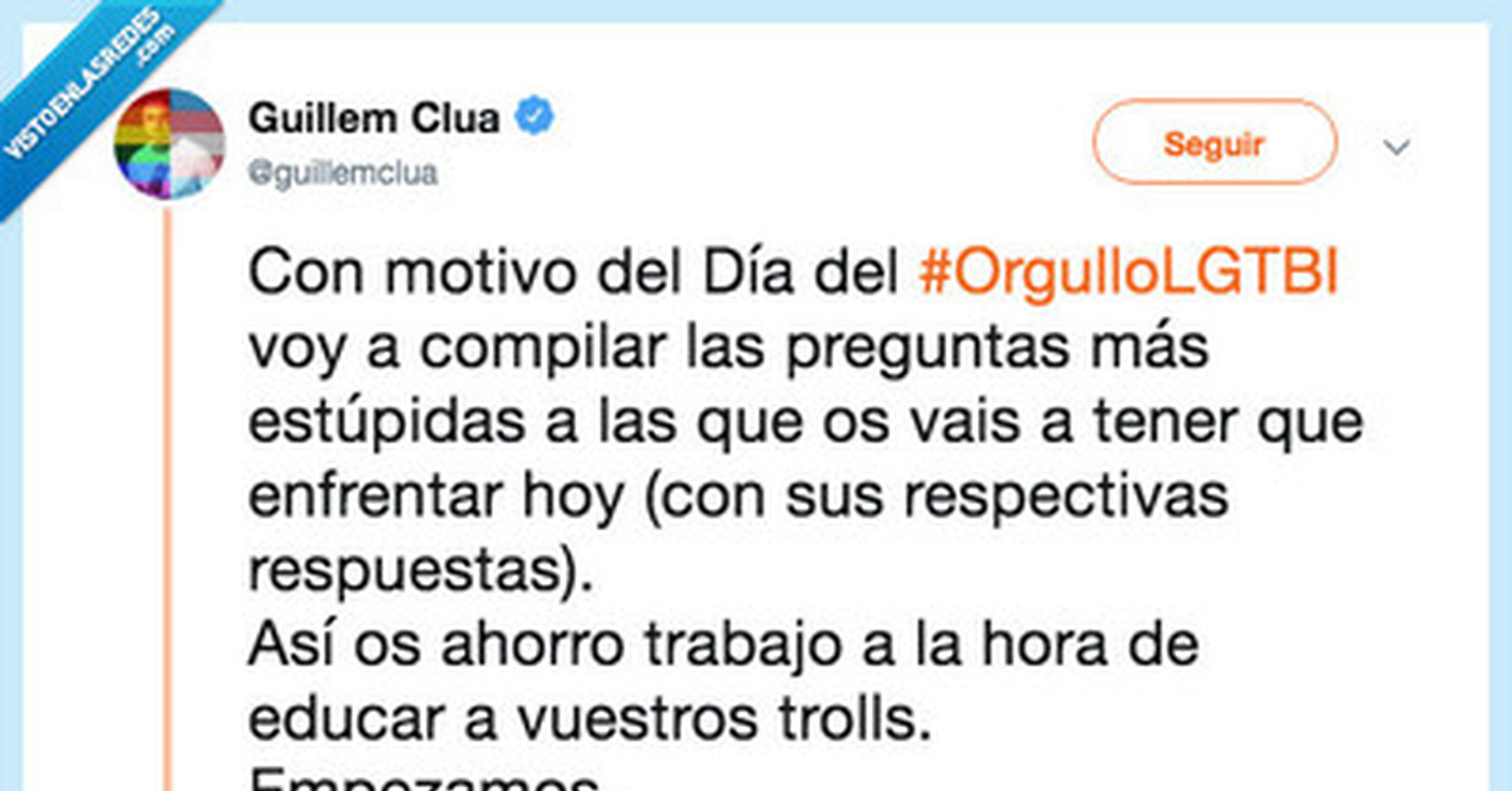 Vef Visto En Las Redes Prepara Una Guia Perfecta Para Contestar Preguntas Estupidas Y Homofobas El Dia Del Orgullo Por Guillemclua