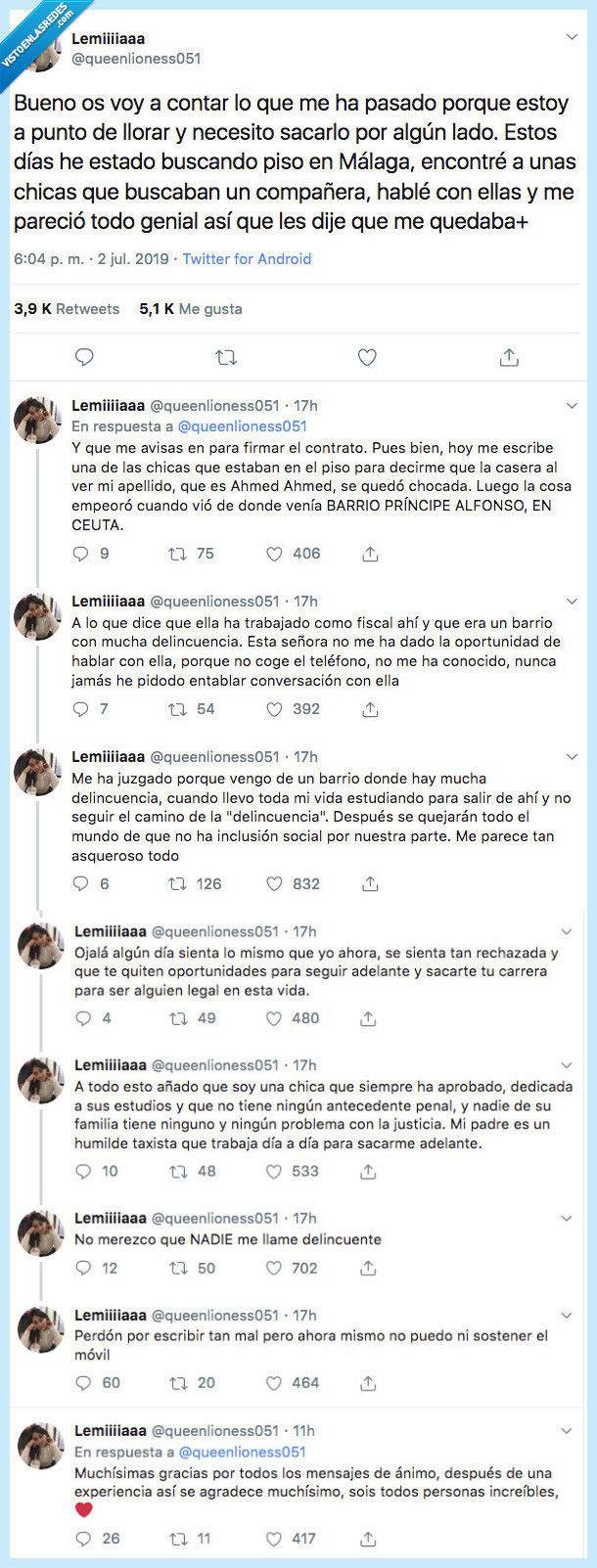 racismo,caso,habitacion málaga,origen árabe,ceuta