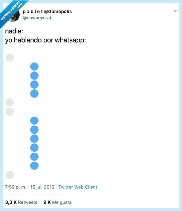 pasar de mi,whatssap. nadie