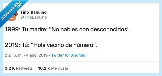 vecino numero,hablar con desconocidos,madre