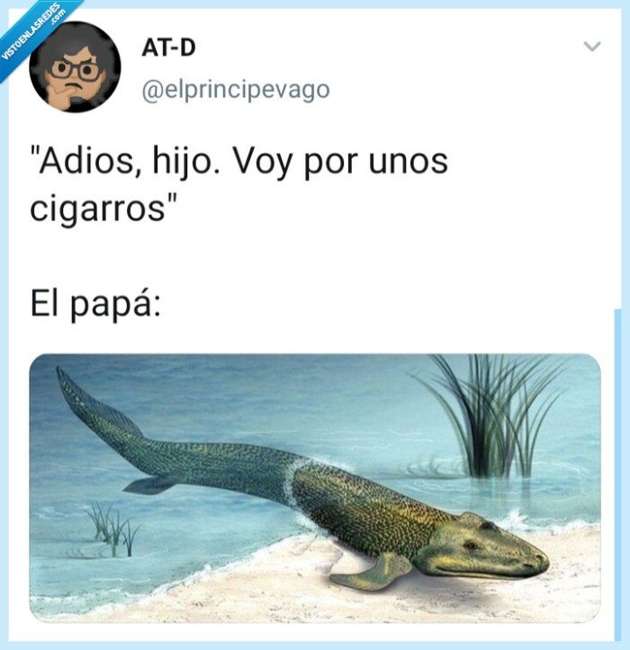 Papá,cigarros,pez,evolución,ElPrincipeVago
