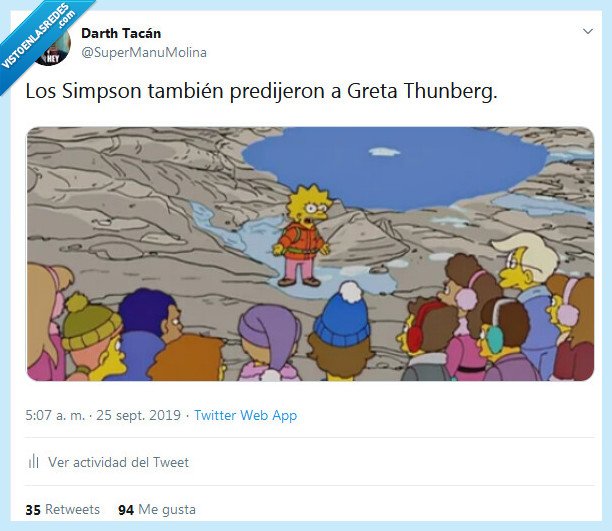greta thunberg,los simpson,cambio climático